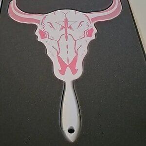 Jeffrey Star White Yak hand Mirror